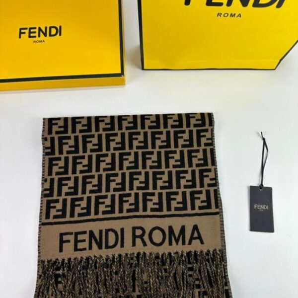 replica,repliche,fake,1:1,earrings,bracelet,ring,jewelry FENDI [sciarpa lunga con nappa in cashmere e logo FF] (Z6CVE)