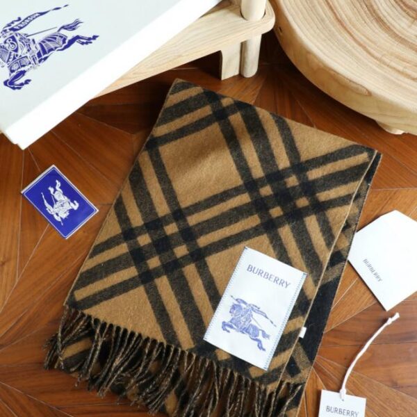 replica,repliche,fake,1:1,earrings,bracelet,ring,jewelry Sciarpa con logo B e frange Burberry, 100% cashmere, unisex (E6ODH)
