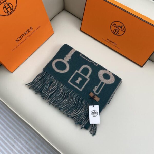 replica,repliche,fake,1:1,earrings,bracelet,ring,jewelry Sciarpa in cashmere double face con chiave H di Hermes (8KQA5)