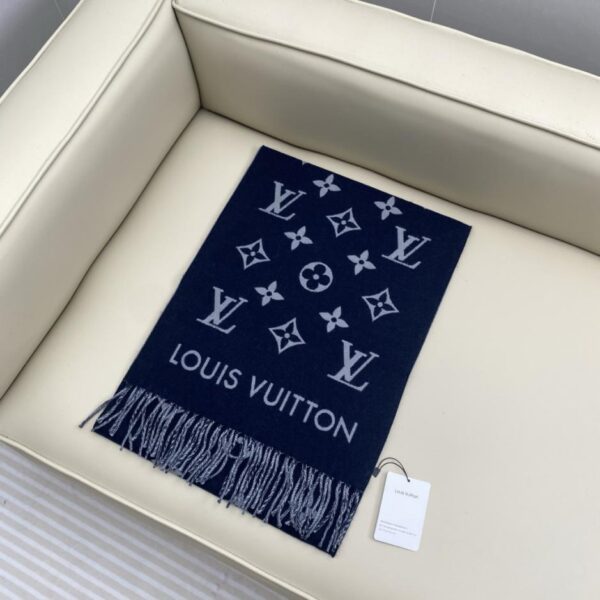 replica,repliche,fake,1:1,earrings,bracelet,ring,jewelry Sciarpa All About Monogram nera e grigia da uomo Louis Vuitton (DE5SS)