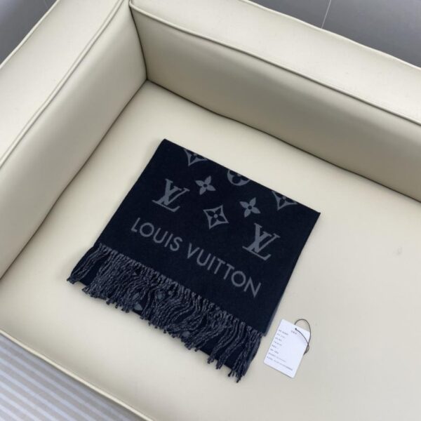 replica,repliche,fake,1:1,earrings,bracelet,ring,jewelry Sciarpa All About Monogram nera e grigia da uomo Louis Vuitton (DPW3T)