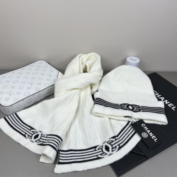 replica,repliche,fake,1:1,earrings,bracelet,ring,jewelry Sito ufficiale CHANEL nuovo set classico cappello + sciarpa (E2Q15)