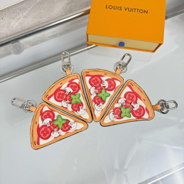replica,repliche,fake,1:1,earrings,bracelet,ring,jewelry Portachiavi Louis Vuitton Pizza Charm (H3Z0C)