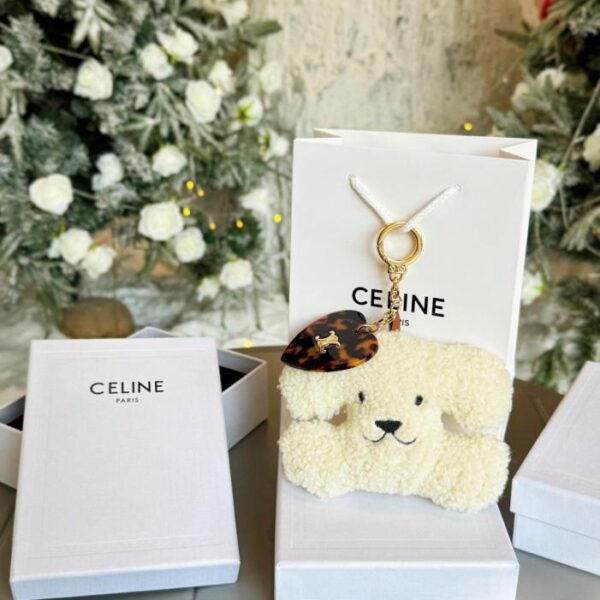 replica,repliche,fake,1:1,earrings,bracelet,ring,jewelry Ciondolo a forma di cuore con cucciolo di peluche CELINE Arc de Triomphe a 8 colori (EC6NC)
