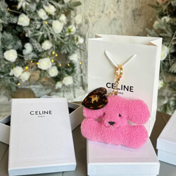 replica,repliche,fake,1:1,earrings,bracelet,ring,jewelry Ciondolo a forma di cuore con cucciolo di peluche CELINE Arc de Triomphe a 8 colori (NJA26)