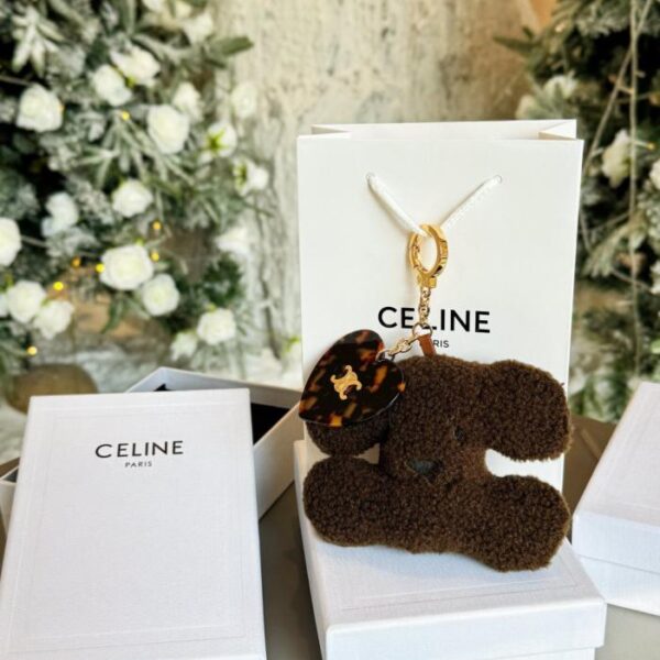replica,repliche,fake,1:1,earrings,bracelet,ring,jewelry Ciondolo a forma di cuore con cucciolo di peluche CELINE Arc de Triomphe a 8 colori (W6H2T)