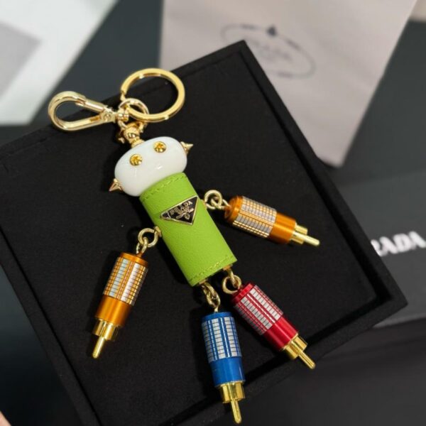 replica,repliche,fake,1:1,earrings,bracelet,ring,jewelry Portachiavi con ciondolo a forma di robot Prada (4M32J)