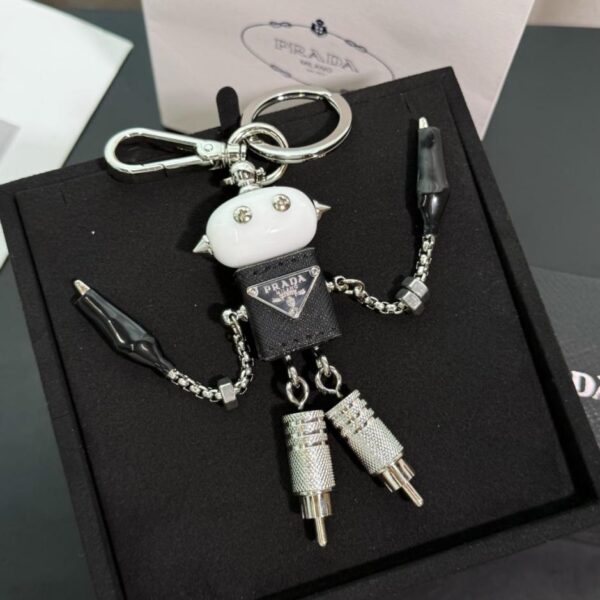 replica,repliche,fake,1:1,earrings,bracelet,ring,jewelry Portachiavi Prada Robot con ciondolo da appendere alla borsa (9ZA9Y)