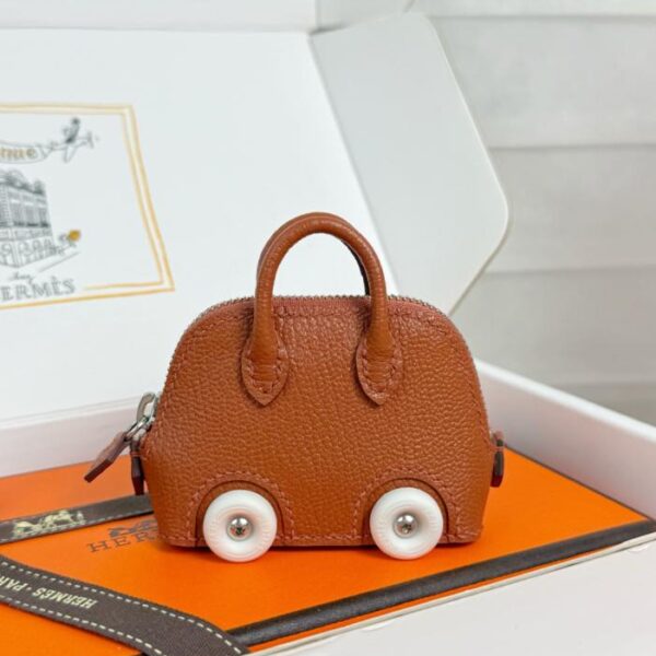 replica,repliche,fake,1:1,earrings,bracelet,ring,jewelry Portachiavi con ciondolo per borsa Bolide️ Hermes Mini Bowling Bag (DX13W)