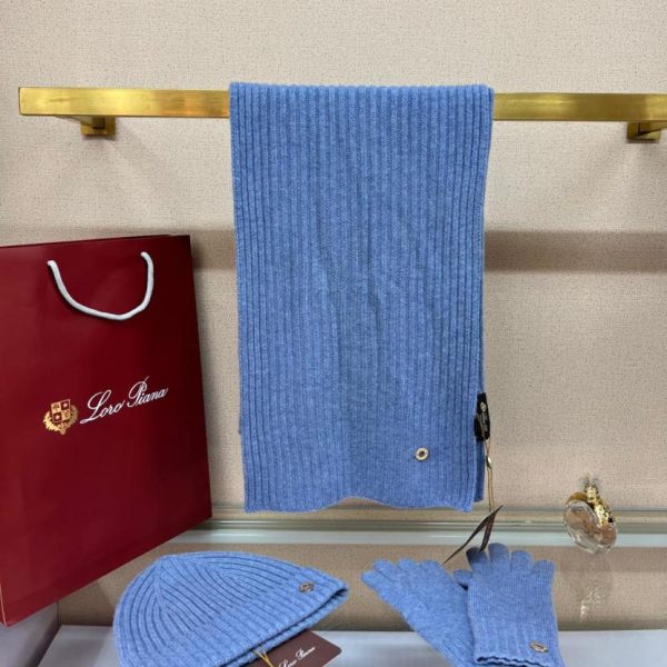 replica,repliche,fake,1:1,earrings,bracelet,ring,jewelry Completo lavorato a maglia in cashmere Loro Piana con bordo affusolato, cappello in 100% cashmere (O863J)