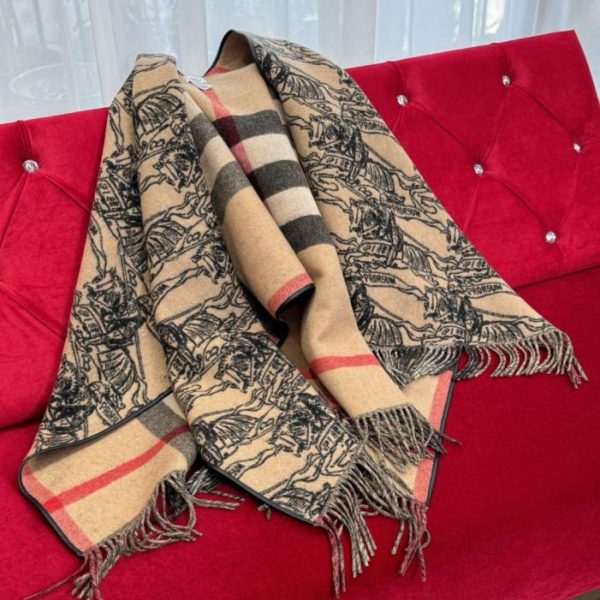 replica,repliche,fake,1:1,earrings,bracelet,ring,jewelry Mantella equestre reversibile classica beige Burberry (DVMZX)