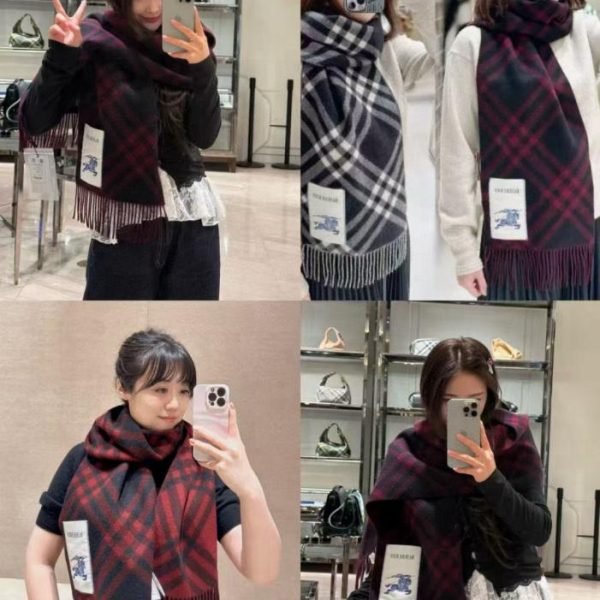 replica,repliche,fake,1:1,earrings,bracelet,ring,jewelry La nuova sciarpa in cashmere tartan di Burberry (57GYR)