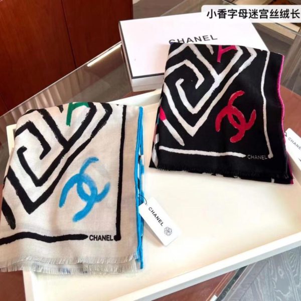 replica,repliche,fake,1:1,earrings,bracelet,ring,jewelry 【Sciarpa Chanel Alphabet Maze in velluto】Sciarpa lunga in cashmere (INIZ2)