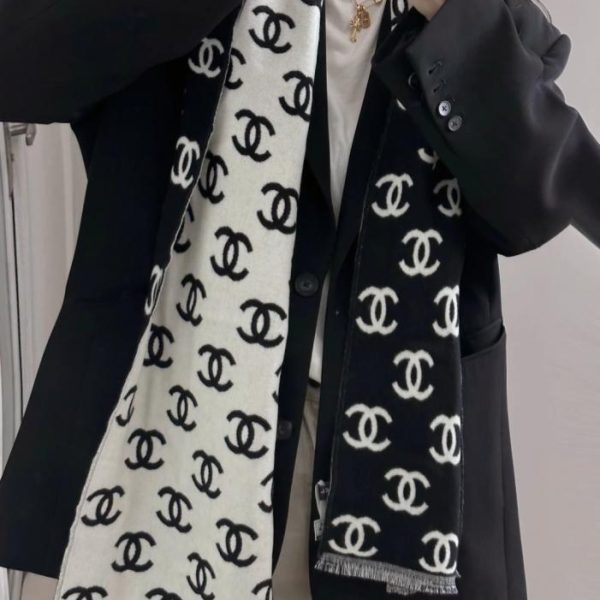 replica,repliche,fake,1:1,earrings,bracelet,ring,jewelry Sciarpa Chanel Double C, stile classico, sciarpa reversibile (QVTU5)