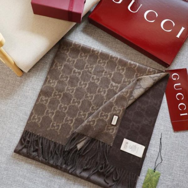 replica,repliche,fake,1:1,earrings,bracelet,ring,jewelry Sciarpa in jacquard sfumato GG GUCCI️ (1ZRUO)