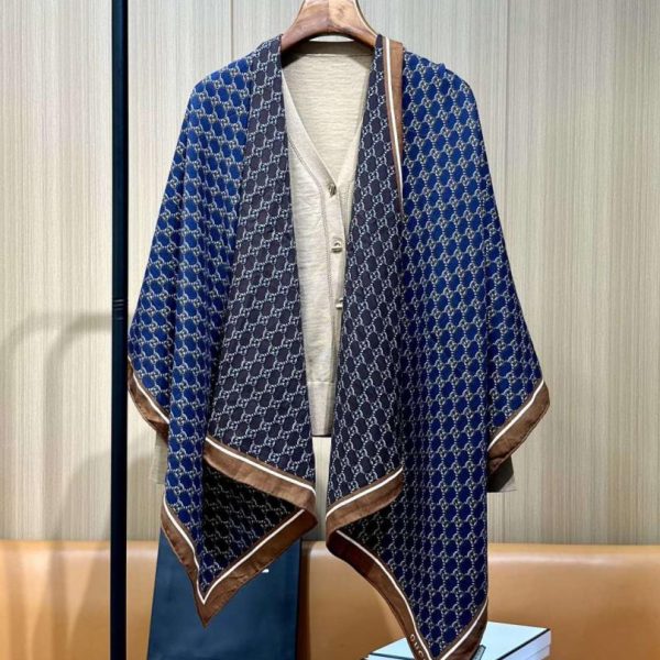 replica,repliche,fake,1:1,earrings,bracelet,ring,jewelry Scialle Gucci in misto seta e cashmere (ROCGT)