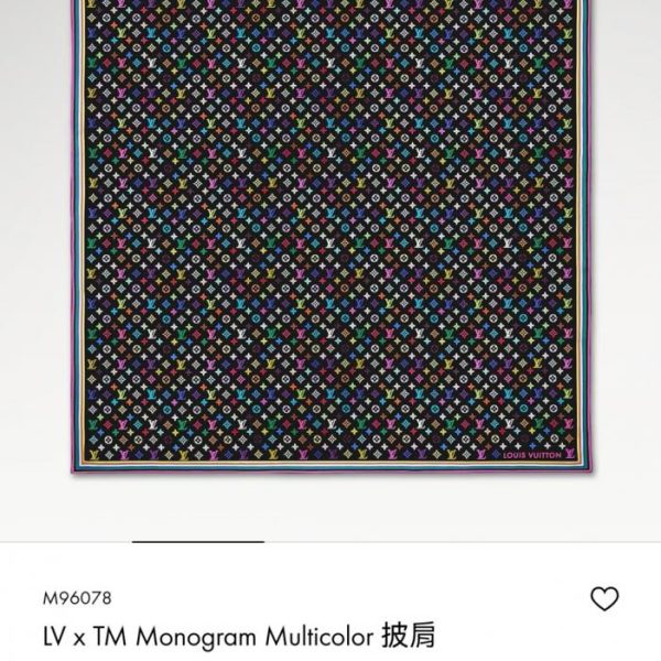 replica,repliche,fake,1:1,earrings,bracelet,ring,jewelry RLV 40 Reversibile, Stesso Colore, 140x140cm, Cashmere + Seta, LV x TM “Monogram Multicolor” (QMTVO)