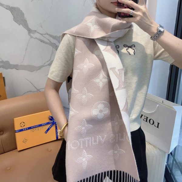 replica,repliche,fake,1:1,earrings,bracelet,ring,jewelry Sciarpa LV Essential Shine con fibre metalliche intrecciate nel motivo Monogram (ZNS8W)