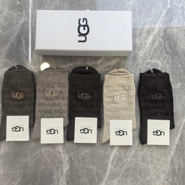 replica,repliche,fake,1:1,earrings,bracelet,ring,jewelry Calzini UGG New Cashmere ricamati di media lunghezza, 5 paia per scatola (1A213)