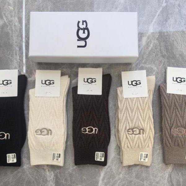 replica,repliche,fake,1:1,earrings,bracelet,ring,jewelry Calzini UGG New Cashmere ricamati di media lunghezza, 5 paia per scatola (YSV4R)
