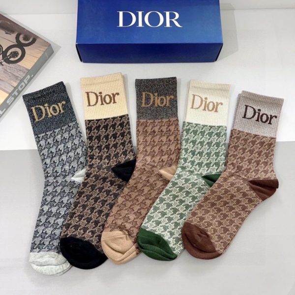 replica,repliche,fake,1:1,earrings,bracelet,ring,jewelry (5 paia per scatola) I nuovi calzini Dior lunghi fino al polpaccio! 100% cotone (75 FAW)