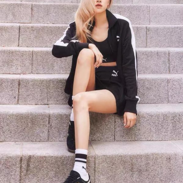 replica,repliche,fake,1:1,earrings,bracelet,ring,jewelry [5 paia per scatola] Calzini alti in puro cotone con logo classico Puma Celebrity Style (1TN5B)