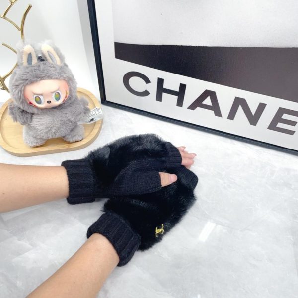 replica,repliche,fake,1:1,earrings,bracelet,ring,jewelry Guanti corti in pelliccia di coniglio Chanel autunno/inverno (YQNJ6)