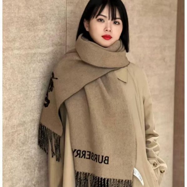 replica,repliche,fake,1:1,earrings,bracelet,ring,jewelry Sciarpa in cashmere reversibile con logo equestre Burberry (7LIO5)