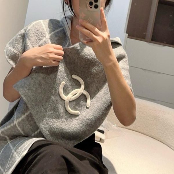 replica,repliche,fake,1:1,earrings,bracelet,ring,jewelry CHANEL Nuova sciarpa lavorata a maglia autunno/inverno, sciarpa lunga lavorata a maglia in cashmere (MZ34B)