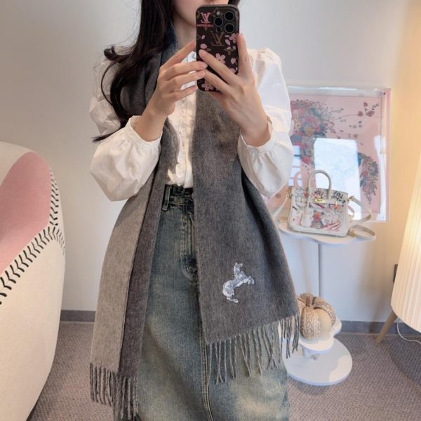 replica,repliche,fake,1:1,earrings,bracelet,ring,jewelry Sciarpa reversibile Hermès (ZATSG)