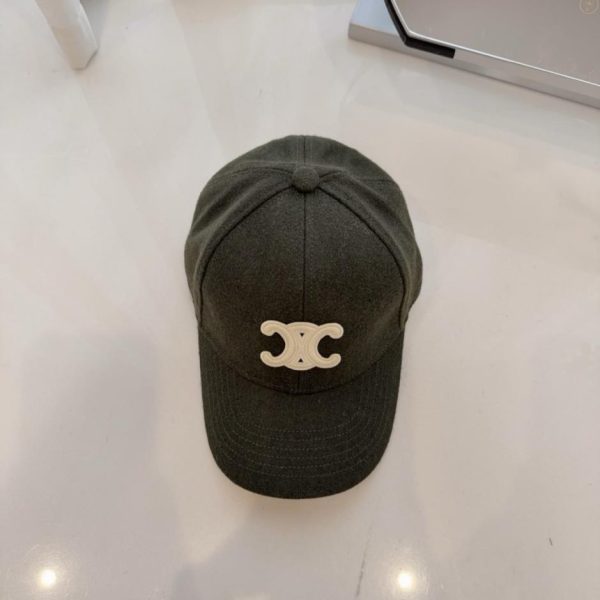Cappellino da baseball Celine autunno/inverno in lana con motivo Arc de Triomphe (7KGQ3)