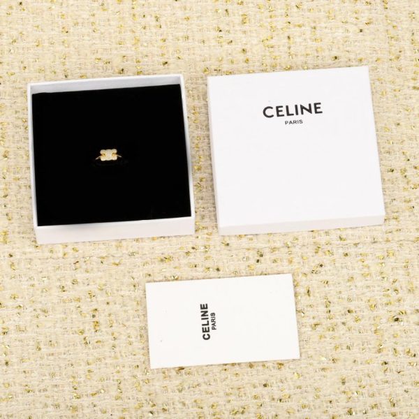 replica,repliche,fake,1:1,earrings,bracelet,ring,jewelry Contatore / 【Anello Celine Arc de Triomphe con diamanti interi】(8UH08)