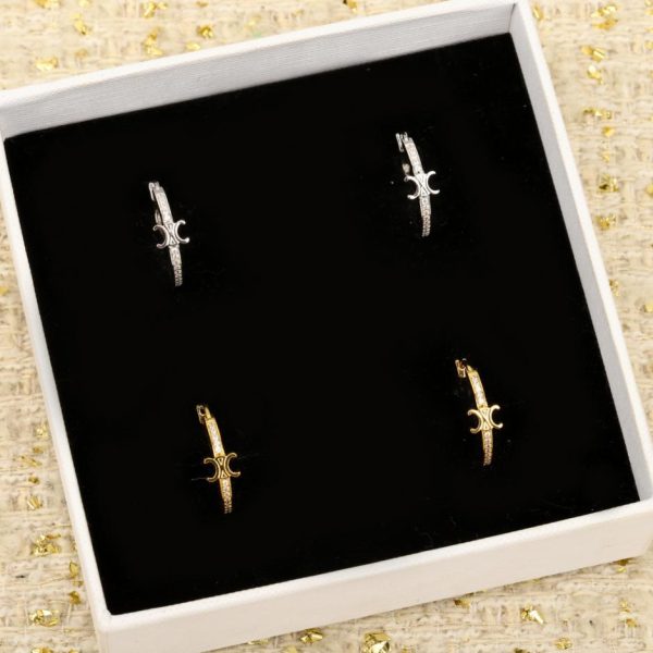 Contatore / 【Orecchini Celine 3D Arc de Triomphe con diamanti】(RL720)