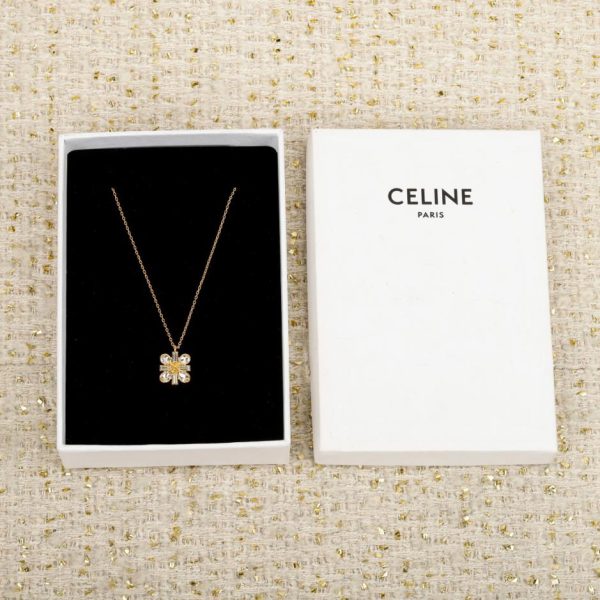 replica,repliche,fake,1:1,earrings,bracelet,ring,jewelry Contatore / 【Collana Celine con pendente a goccia e diamanti quadrati Arc de Triomphe】(SMN9V)