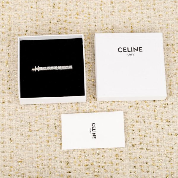 replica,repliche,fake,1:1,earrings,bracelet,ring,jewelry Contatore / 【Fermaglio per capelli con strass quadrati Celine】(1V4N2)