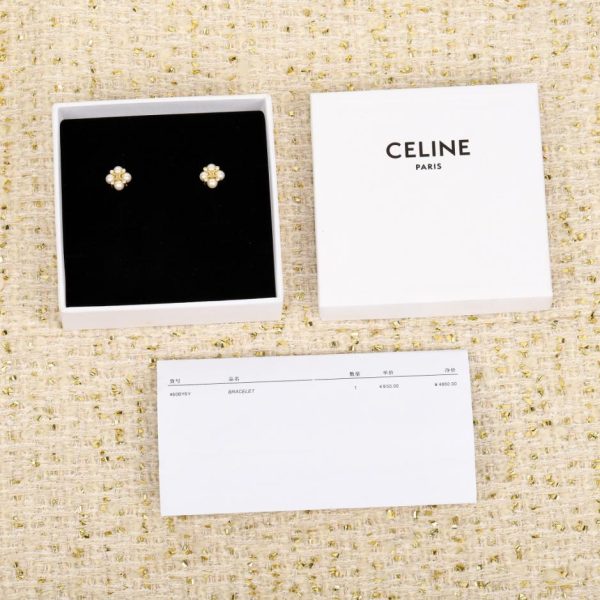replica,repliche,fake,1:1,earrings,bracelet,ring,jewelry Contatore / 【Orecchini di perle quadrate Celine】(KXCO8)