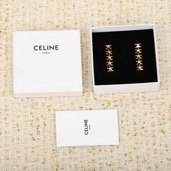 replica,repliche,fake,1:1,earrings,bracelet,ring,jewelry Contatore / 【Orecchini con nappe Celine Arc de Triomphe】(V5NSB)