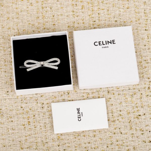 replica,repliche,fake,1:1,earrings,bracelet,ring,jewelry Contatore / 【Fermaglio per capelli con fiocco Celine e strass multiuso】(R93QZ)