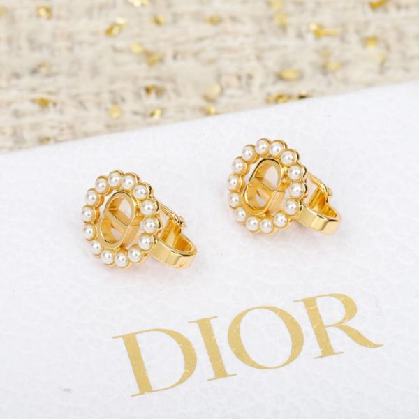 replica,repliche,fake,1:1,earrings,bracelet,ring,jewelry Contatore / 【Orecchini a clip Dior Round CD Pearl】(EROGB)