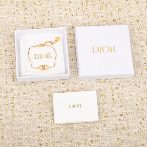 Contatore / 【Bracciale Dior CD con diamanti bianchi】Ottone con cristalli Swarovski (T5O2X)
