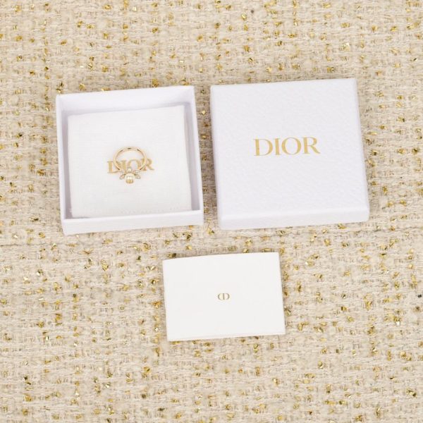 replica,repliche,fake,1:1,earrings,bracelet,ring,jewelry Contatore / 【Anello con pendente floreale Dior CD e perla】(Q2DKK)