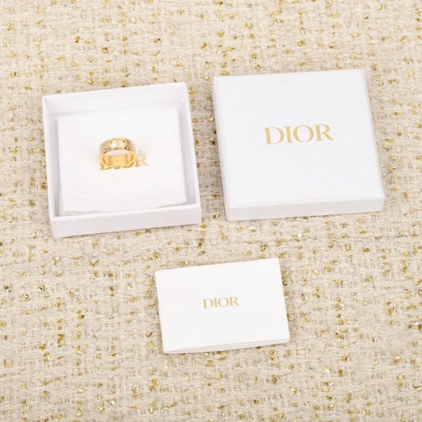 replica,repliche,fake,1:1,earrings,bracelet,ring,jewelry Contatore / 【Anello Dior CD con strass】(ZLIR3)