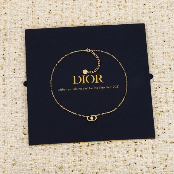 Contatore / 【Collana di perle Dior CD】Ottone con cristalli Swarovski (46FX1)