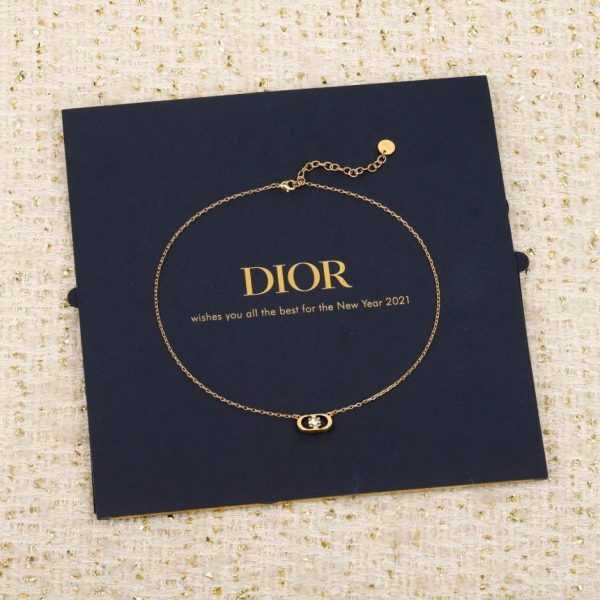 Contatore / 【Collana Dior CD con diamanti bianchi】Ottone con cristalli Swarovski (8YT0Y)