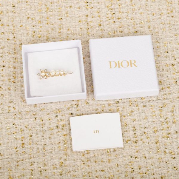 replica,repliche,fake,1:1,earrings,bracelet,ring,jewelry Contatore / 【Fermaglio per capelli con pendente floreale Dior CD e perle】(9UCBL)