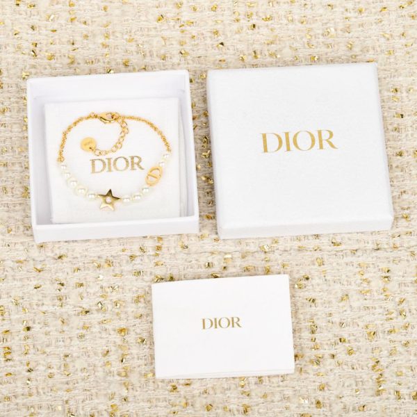 replica,repliche,fake,1:1,earrings,bracelet,ring,jewelry Contatore / 【Bracciale Dior 25 con stella a cinque punte e perle CD】(HR956)