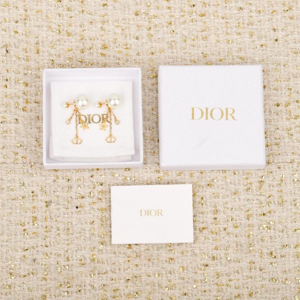 replica,repliche,fake,1:1,earrings,bracelet,ring,jewelry Contatore / 【Orecchini Dior Pearl Pentagram CD Tassel】(DFCH8)