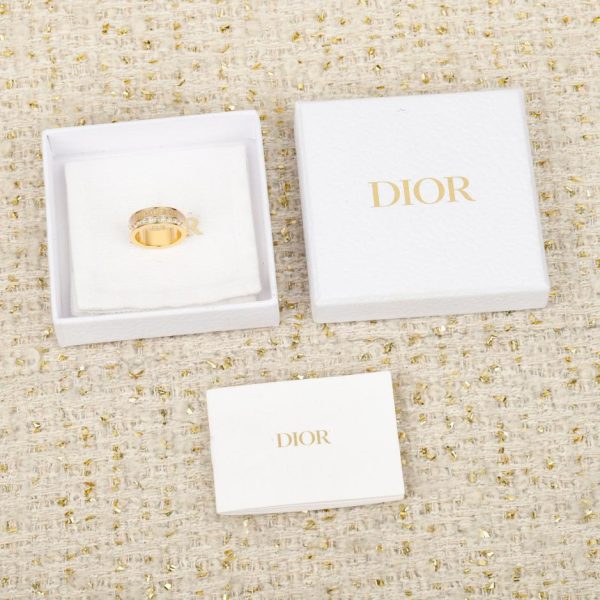 replica,repliche,fake,1:1,earrings,bracelet,ring,jewelry Contatore / 【Anello Dior con strass e lettera a strati】(3WAM9)