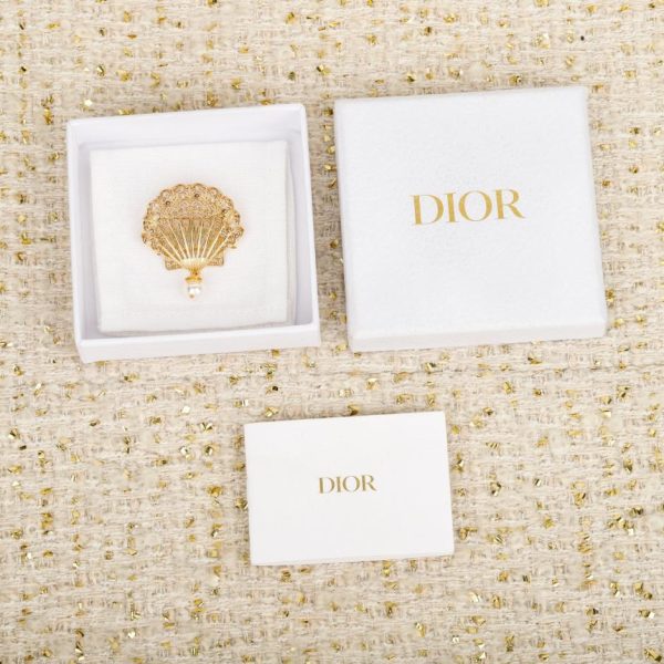 replica,repliche,fake,1:1,earrings,bracelet,ring,jewelry Contatore / 【Spilla Dior Shell CD Pearl】(46UJ9)
