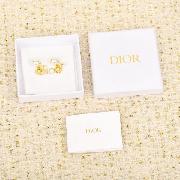replica,repliche,fake,1:1,earrings,bracelet,ring,jewelry Contatore / 【Orecchini Dior 25 Clover CD con perle】(HENFN)